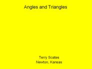 Angles and Triangles