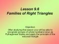 Lesson 9.6 Families of Right Triangles PowerPoint PPT Presentation