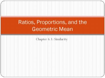 Chapter 6.1: Similarity