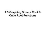 7.5 Graphing Square Root