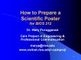 How to Prepare a Scientific Poster for BIOS 312 PowerPoint PPT Presentation