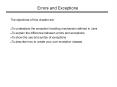 Errors and Exceptions PowerPoint PPT Presentation