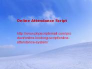 Online Attendance Management System