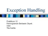 Exception Handling