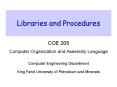 Libraries and Procedures PowerPoint PPT Presentation