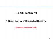 CS 268: Lecture 19