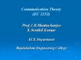 Communication Theory  (EC 2252) PowerPoint PPT Presentation