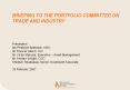BRIEFING TO THE PORTFOLIO COMMITTEE ON TRADE AND INDUSTRY PowerPoint PPT Presentation