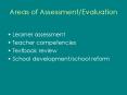 Areas of Assessment/Evaluation PowerPoint PPT Presentation