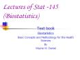 Lectures%20of%20Stat%20-145%20(Biostatistics) PowerPoint PPT Presentation