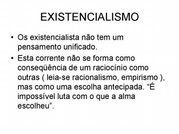 EXISTENCIALISMO