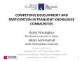 Competence%20Development%20and%20Participation%20in%20Transient%20Knowledge%20Communities%20Ashly%20Pinnington%20The%20British%20University%20in%20Dubai%20Hilary%20Sommerlad%20Leeds%20Metropolitan%20University PowerPoint PPT Presentation