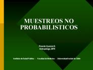 MUESTREOS NO PROBABILISTICOS