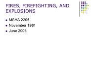 FIRES, FIREFIGHTING, AND EXPLOSIONS