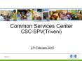 Common Services Center  CSC-SPV(Triveni) PowerPoint PPT Presentation