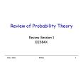 Review of Probability Theory PowerPoint PPT Presentation