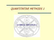 QUANTITATIVE METHODS 1