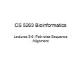CS 5263 Bioinformatics PowerPoint PPT Presentation