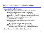 Lecture 25: AlgoRhythm Design Techniques