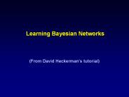 Learning Bayesian Networks