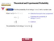 Theoretical and Experimental Probability