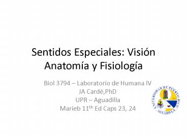 Sentidos Especiales: Visi