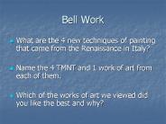 Bell Work