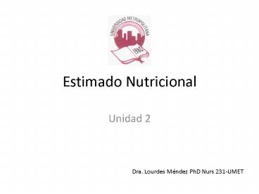 Estimado Nutricional