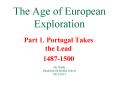 The Age of European Exploration PowerPoint PPT Presentation
