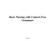 Basic Parsing with Context-Free Grammars
