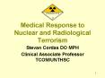 Medical Response to Nuclear and Radiological Terrorism PowerPoint PPT Presentation