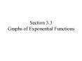 Section 3.3 Graphs of Exponential Functions PowerPoint PPT Presentation