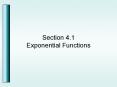 Section 4.1 Exponential Functions PowerPoint PPT Presentation