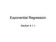 Exponential Regression