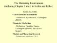 The Marketing Environment (including Chapter 2 and 3 in Kolter and Keller) PowerPoint PPT Presentation