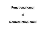 Functionalismul  si  Nonreductionismul