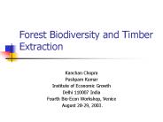 Forest Biodiversity and Timber Extraction