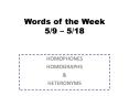Words of the Week 5/9  PowerPoint PPT Presentation