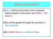 ANNOUNCEMENTS