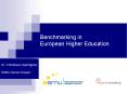 Benchmarking in European Higher Education PowerPoint PPT Presentation
