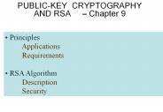PUBLIC-KEY CRYPTOGRAPHY   AND RSA   