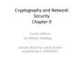 Cryptography and Network Security Chapter 9 PowerPoint PPT Presentation