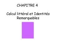 CHAPITRE 4    Calcul litt