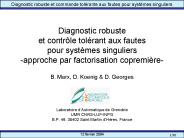 Diagnostic robuste et contr