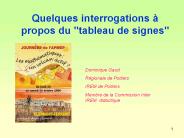 Quelques interrogations 