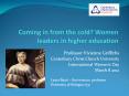 Coming in from the cold? Women leaders in higher education PowerPoint PPT Presentation