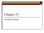 Population Ecology