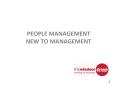 PEOPLE MANAGEMENT NEW TO MANAGEMENT PowerPoint PPT Presentation