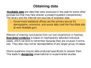 Obtaining data