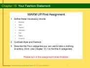 WARM UP/First Assignment